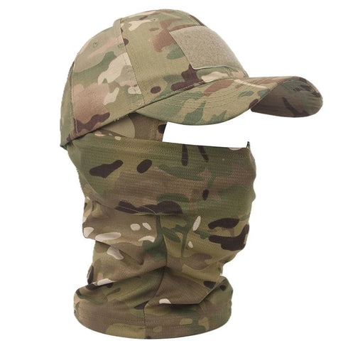 Tactical Balaclava Full Face Mask Set Men Summer Snapback Sun Hat Outdoor Hunting Camouflage Balaclava